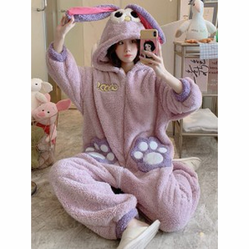 つなぎ 恐竜 着る毛布 もこもこ パジャマ ルームウェア レディース 着ぐるみ パジャマ うさぎ 猫 アニマル もこもこ 部屋着 ナイト 通販 Lineポイント最大1 0 Get Lineショッピング