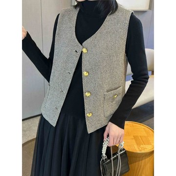 【雅韻衣櫥】2025春秋新款小香風馬甲外套女法式別緻高級感小個子坎肩寬鬆外套