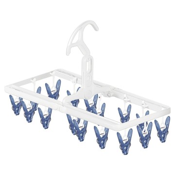 aisen 旅行專用2段式16夾曬衣架  White  40 x 20 x 27cm  1個