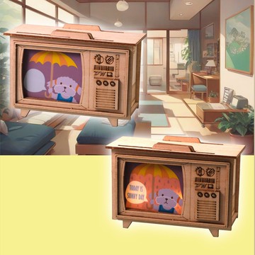 復古迷你小電視MiniTVBOX開啟電源後給你一個驚喜.電池須自行選購