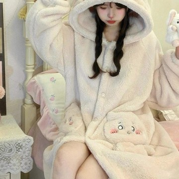睡衣 加厚卡通可愛卡通保暖睡衣  甜美休閒可愛舒適睡衣 性感甜美睡衣 可外穿 休閒風  甜美少女 學生睡衣 睡衣套裝