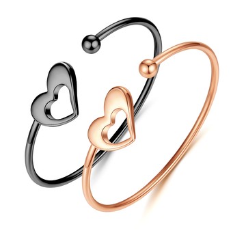 開口手環．白鋼．愛心．客製刻字