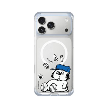 iPhone 17 Pro Max ClearX (MagSafe 兼容) 冰透藍 - 史努比 Snoopy 75th Anniversary - 75週年-歐拉夫休息中