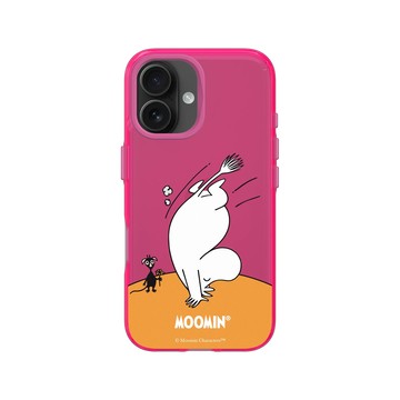 iPhone 16 Clear 粉漾桃 - Moomin - 倒立看世界