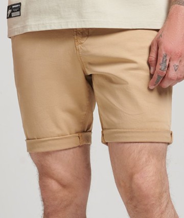 Superdry Men's Organic Cotton Studios Core Chino Shorts Brown Size: 30