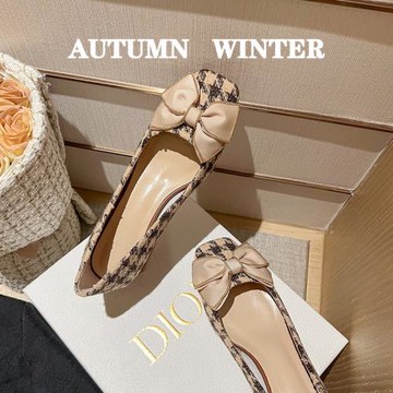 方頭高跟鞋女2023春秋新款中粗跟法式氣質單鞋淺口百搭蝴蝶結鞋子