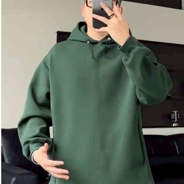 2024春秋爆款美式潮流連帽大學T男 簡約百搭寬鬆顯瘦重磅長袖上衣男