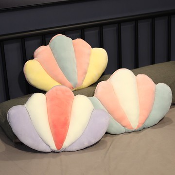 貝殼抱枕靠墊靠枕可愛毛絨INS少女心枕頭床上靠枕沙發客廳床上