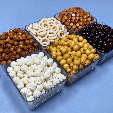 復古散珠diy象牙果醒獅木珠串珠手工手串手鏈隔珠配件材料