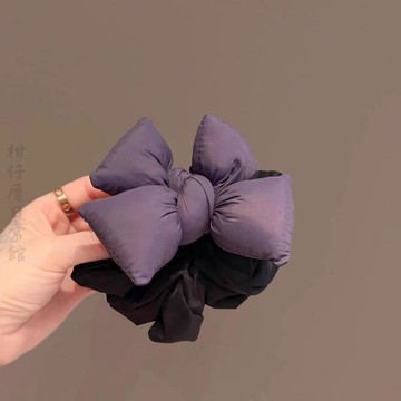 🔥2件9折🍊臺北出貨🍊可開發票藤蘿紫色充棉蝴蝶結髮圈秋冬新款大腸圈頭飾洋氣發繩扎馬尾頭繩女