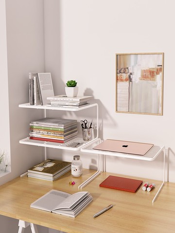 書架桌面書桌收納置物架小型兒童學生整理文件架辦公室桌上儲物柜