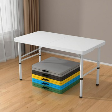 ??快速出貨 可開發票 Z1T戶外折疊桌可便攜式長方形擺攤桌子家用簡易長條桌學習吃飯小