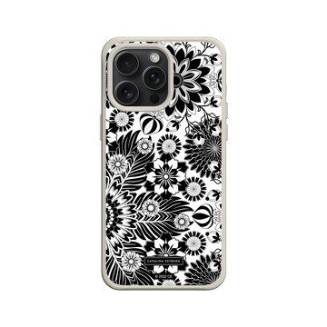 iPhone 15 Pro Max SolidX 貝殼灰 - Catalina Estrada - Floral Monochrome