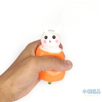 胡蘿蔔兔子捏捏樂 舒壓捏捏玩具 兒童玩具【小胡玩具(電子發票)】