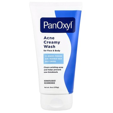 PanOxyl, 淨膚奶油潔面乳，過氧化苯甲醯 4% 日常控制，6 盎司（170 克）