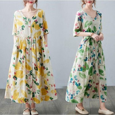 経典 新品夏に涼しい大人可愛い爽やかワンピース ひざ丈ワンピース