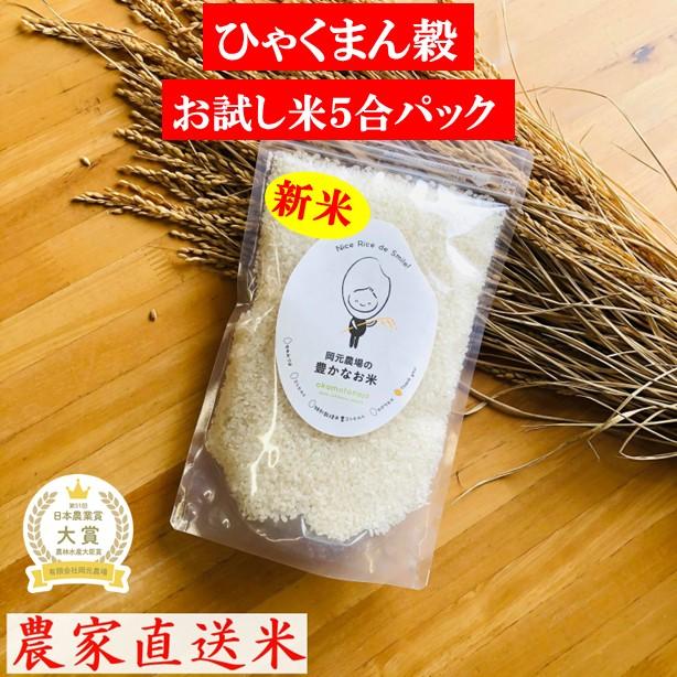 　お米　ひゃくまん穀　5合　お試し米　一等米　石川県産　白米　精白米　玄米　生産農家　農家直送米