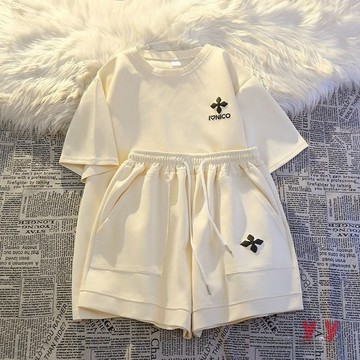 『ATC』 套裝女韓版夏季 韓系小眾設計師空氣漩剪奶霧藍運動戰裝冷磁循環降溫系統短褲內藏安全防走光135-158cm通階