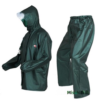 下殺 雨衣雨褲套裝男女分體防水海膠復合珠光騎行外賣工程牛筋防暴雨-Misaki精品