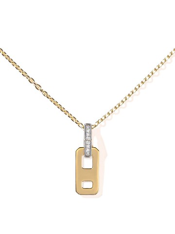 AS29 - 18kt gold diamond DNA micro pendant necklace - women - 18kt White Gold/18kt Yellow Gold - One Size