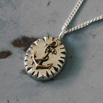 船錨海軍海軍 項鍊 銀戒 女孩 女士 簡單 可愛 小 時尚