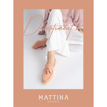 MATTINA嬉游曲K113反絨流蘇樂福鞋軟底真皮一腳蹬麂皮懶人女鞋