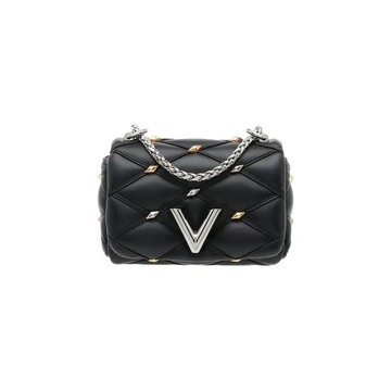 LOUIS VUITTON M24246 PICO GO-14 交叉菱格釘釦絎縫翻蓋包鍊條包