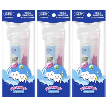 Shallop 刷樂 兒童潔牙組 顏色隨機 42g  3組