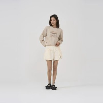 BBC EARTH 女 W NATURE WOVEN LONG SLEEVE T-SHIRT 長袖上衣 奶油色 BE51MW11W410