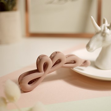 G&G花瓣造型自動夾-藕粉色（10.5cm）