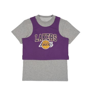 NBA LAKERS 兩件式洋裝 女童 紫/灰 圖案印花 35241581 11 noB19