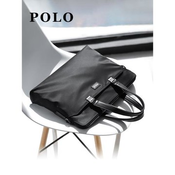 POLO公文包男大容量電腦包時尚單肩斜挎包尼龍商務出差通勤手提包