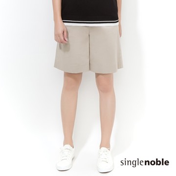 獨身貴族 簡約修身百搭素色直筒短褲(2色)