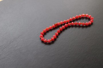 108 perles   嫣紅】紅寶石花辦手鍊