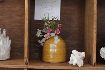 手工絞胎日本陶/瓷土小花瓶3