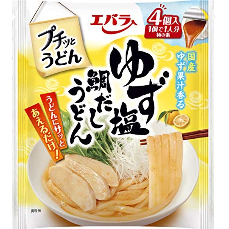 プチッとうどん ゆず塩鯛だしうどん 21g4個入 6袋