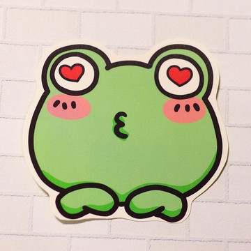 【哈蛙蛙系列】拉夫拉夫蛙/ 防水貼紙