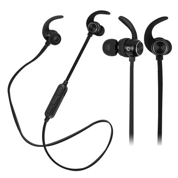 aibo BTM1 磁吸入耳式 藍牙V5.0運動耳機麥克風-黑色
