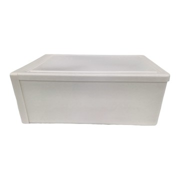 抽屜收納盒 13L  白色清透色  1個