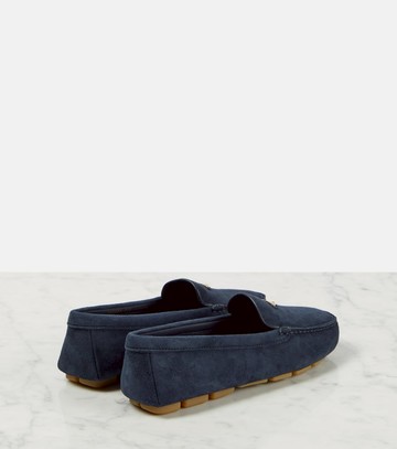Prada Logo suede loafers
