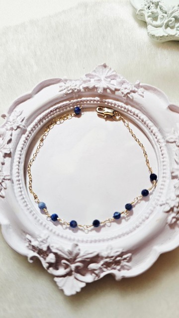 14KGF漸層藍寶石手鏈