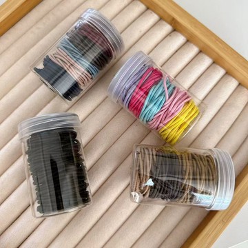 【台灣現貨】橡皮筋100個裝 發繩 髮圈 高彈力橡皮筋 髮飾 頭繩 經典簡約橡皮筋 簡約頭飾 韓系頭繩 髮束