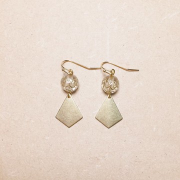 復古箭形透明圖騰耳環