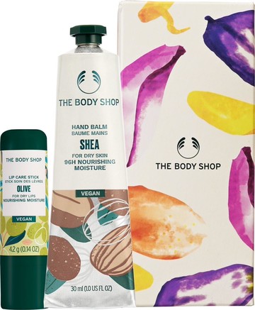 【THE BODY SHOP】果香護唇組 (果香護手霜30ml+潤唇膏4.2g+綻花之境禮盒)