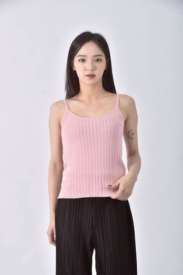 (S) fruit basket韓牌圓領粉色上衣