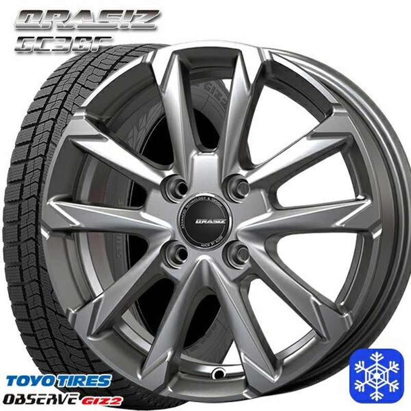 185/70R14インチ TOYO OBSERVE GIZ2 トーヨー オブザーブ ギズ2 5.0J ...