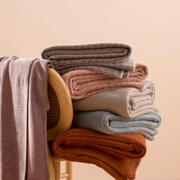 ins北歐牛奶絨蓋毯辦公室沙發午睡華夫格毯子單人休閑空調小毛毯