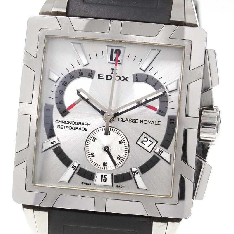 ☆訳あり 【EDOX】エドックス クラスロイヤル クロノグラフ 01504 クォーツ メンズ_732053 | LINEショッピング