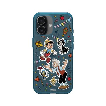 iPhone 17 Clear (相機按鈕) 夜幕藍 - 迪士尼-經典系列 Disney Classics - 木偶奇遇記 - 角色集合