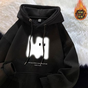 【現貨！歡悅貓咪印花】重磅帽t680g純棉連帽衛衣男生美式復古oversize 美式帽t 大學t 秋冬季男生衣服長袖上衣